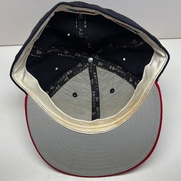 Atlanta Braves New Era 59Fifty MLB Cap Hat Fitted Size 7 1/2 Red & Blue - Picture 7 of 8